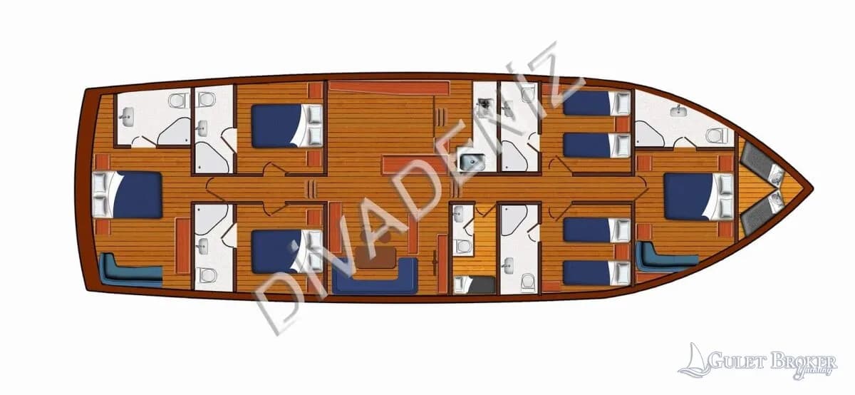 Gulet Diva Deniz Plan