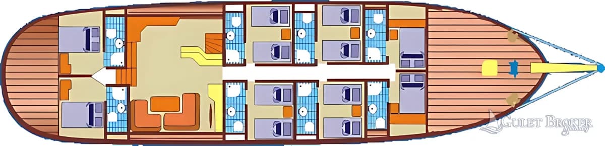 Gulet Kaya Guneri 3 Plan