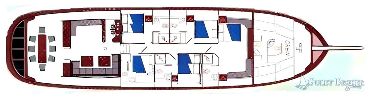 Gulet Latife Sultan Plan