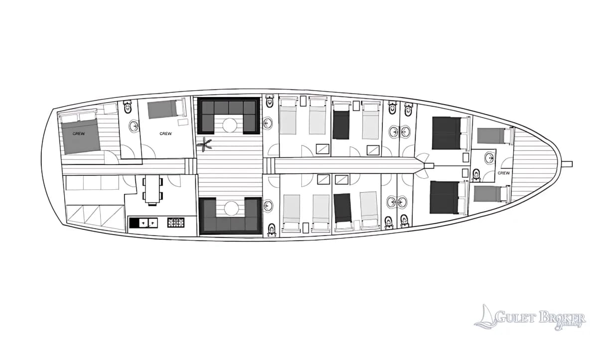 Gulet Maria Giovanna Plan