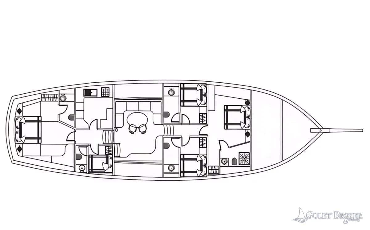 Gulet Dea Del Mare Plan