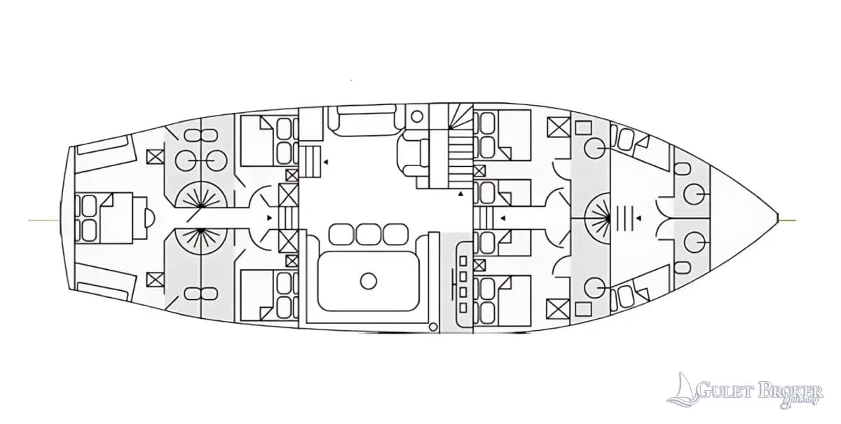 Gulet Dvi Marije Plan